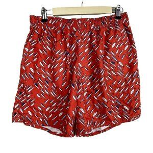 Guy Harvey Size L‎ Orange Blue Fish Swim Trunks